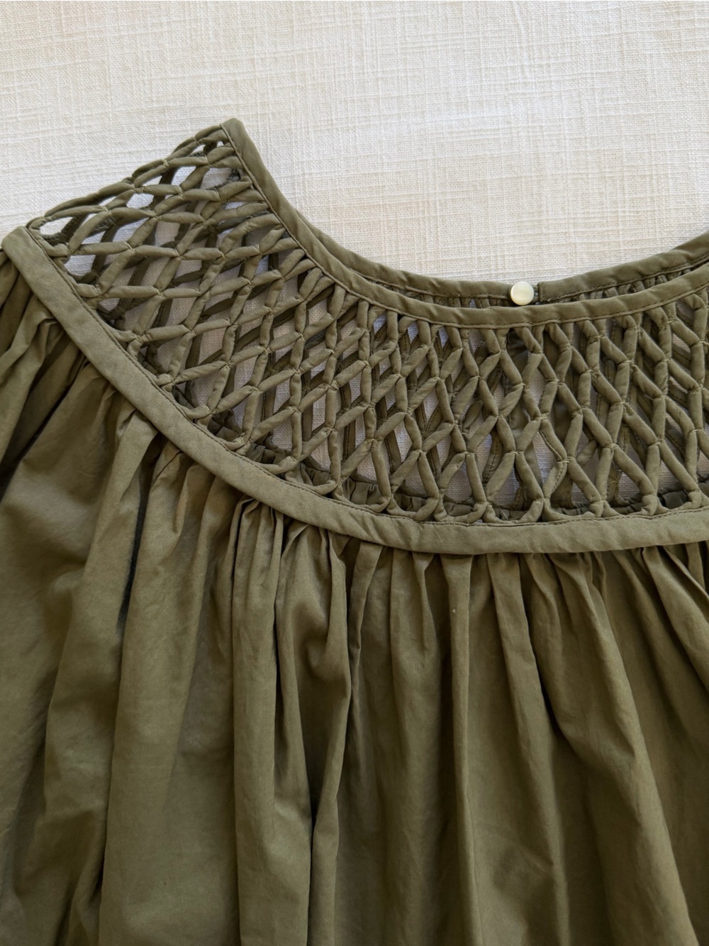 Merlette Set Bonnier Blouse and Lynnton Pleated Midi Skirt Olive Green Size 8/M - Picture 11 of 15